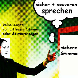 Seminar + Coaching Stimme zittern - Stimmversagen - Sprechangst sichere Stimme